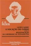 Licoes Sobre A Vocacao Do Sabio
