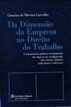 Da Dimensao Da Empresa No Direito Do Trabalho