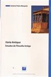 Varia Antiqua Estudos De Filosofia Antiga