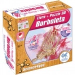 Puzzle 3d E Livro Borboleta